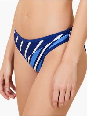 Solid and Striped Tati Bikini Bottoms in Blue